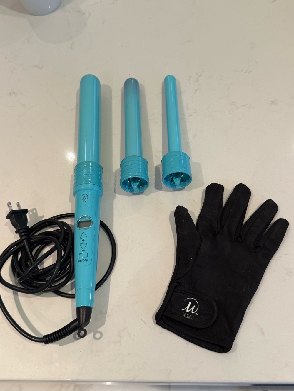 3-Piece Curling Wand Set in Turquoise